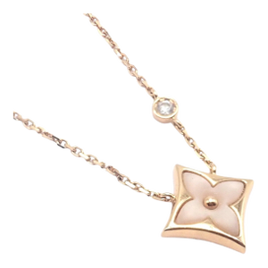 Louis Vuitton Rose Gold Diamond Mother of Pearl Blossom Necklace