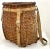 Chestnut Nicely Age and Use Rustically Weathered Antique American Hand Woven Wood Splint Backpack Basket For Sale - Image 8 of 12