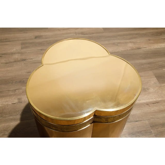 Bernard Rohne for Mastercraft Acid-Etched Brass Lamp Table or Side Table, 1970s For Sale - Image 11 of 18