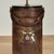 Animal Skin 1920s Antique English Leather Bucket Table Lamps With Armorial Crests - a Pair For Sale - Image 7 of 11