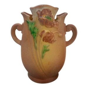 Roseville "Poppy" Two-Handled Vase (Pattern 870-6")