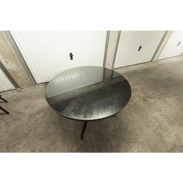 Wood Round Dining Table & Armchairs, Set of 7 For Sale - Image 7 of 18