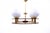 Art Deco chandelier, circa 1950, Poland. Dimensions: height 48 cm / diameter 62 cm European Plug (up to 250V).The wiring...
