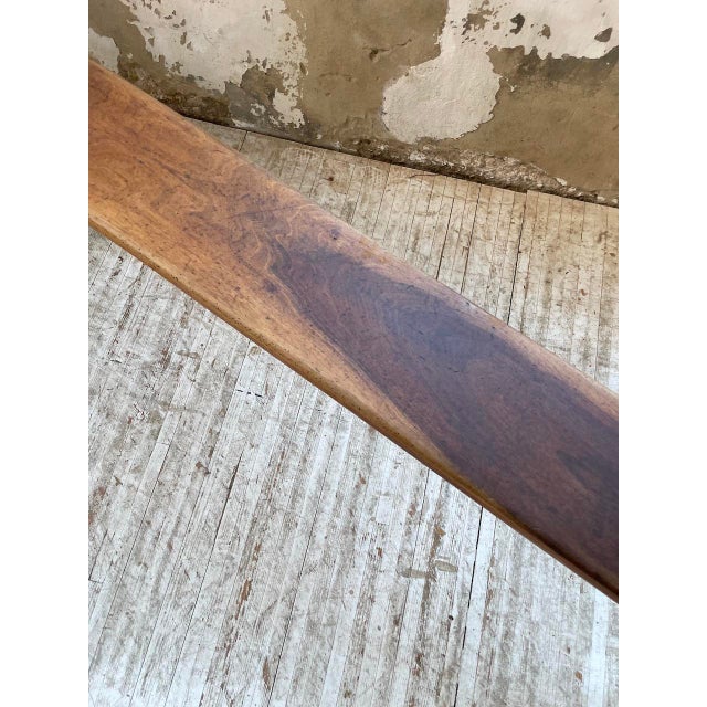 Vintage Walnut Bench, 1950s For Sale - Image 15 of 18