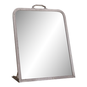 French Art Deco Table Mirror with Silver-Plated Frame, 1940s