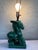 Vintage Emerald Green Glazed Ceramic Donkey Table Lamp – Art Deco Style – 22” Tall For Sale - Image 11 of 11