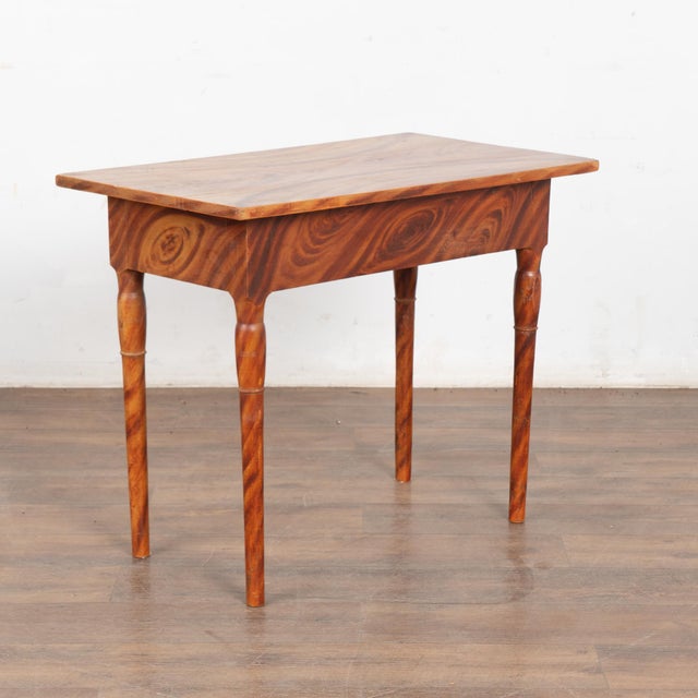 Swedish Folk Art Side Table With Drawer Dated 1840 For Sale - Image 11 of 11