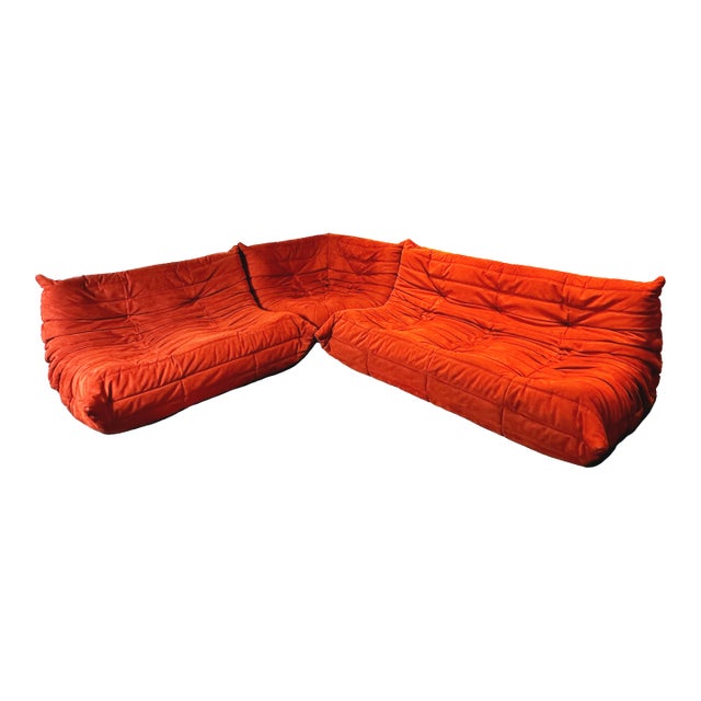 Togo Modular Sofa by Michel Ducaroy for Ligne Roset, Set of 3 For Sale