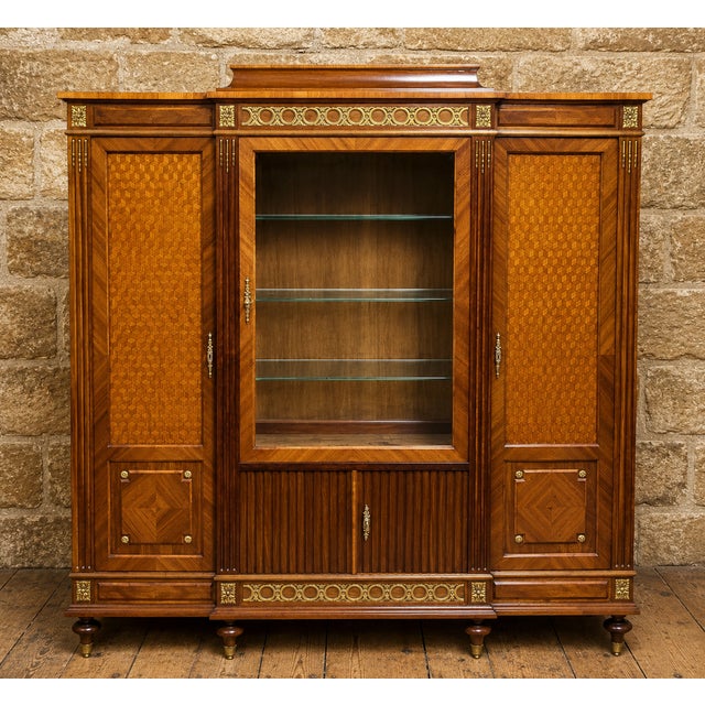 Display Cabinet in Fine Wood and Marquetry from A. Bastet For Sale - Image 6 of 6