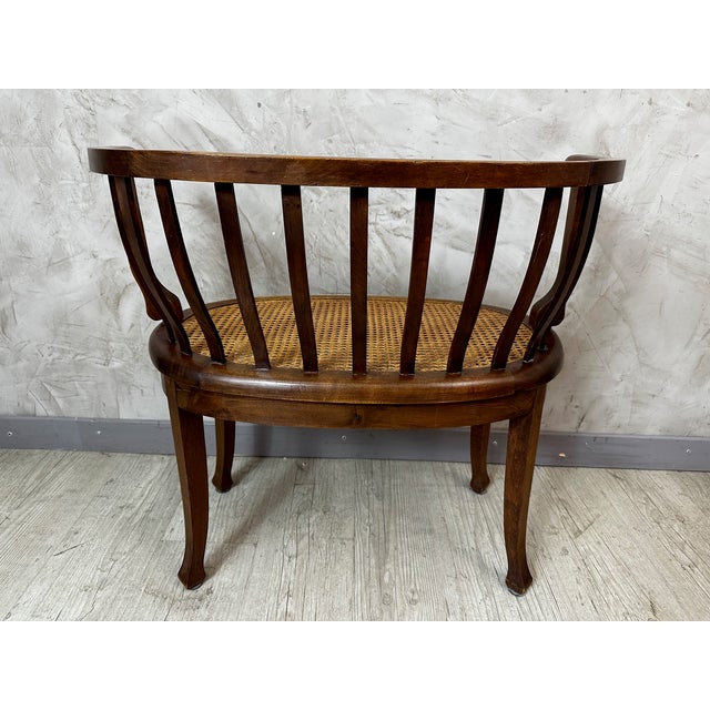 Vintage Cane Armchair, 1940s For Sale - Image 6 of 12