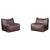 Le Bambole Chairs in Brown Leather attributed to Mario Bellini for B&B Italia, 1971, Set of 2 For Sale - Image 12 of 12