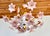 Vintage Pink Murano Style Art Deco Hand Painted Glass Floral Chandelier For Sale - Image 6 of 14