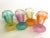 Vintage Mid Century Modern Frosted Glass Multicolor Pastel Parfait Tulip Dessert Cups - Set of 4 For Sale - Image 12 of 13