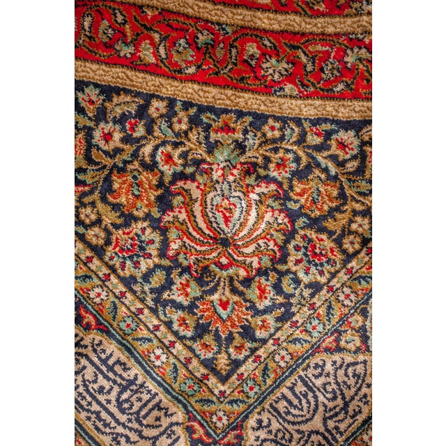 Red Vintage Ghoum Silk Rug For Sale - Image 8 of 13