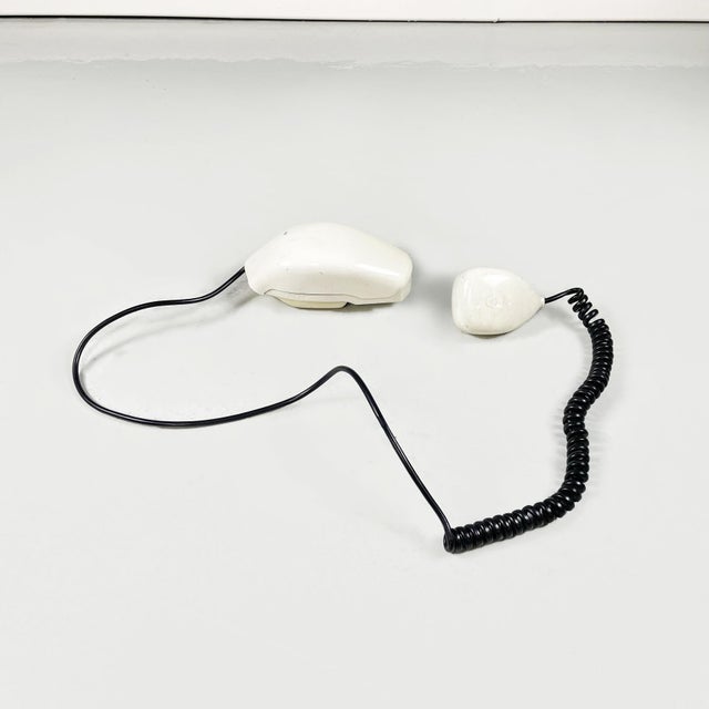 German modern white telephone mod. Grillo by marco zanuso and richard sapper for siemens, 1960s. Telephone mod. Grillo...