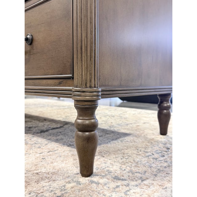 Late 20th Century Theodore Alexander Middleton Bowfront Wood Dresser For Sale - Image 9 of 10