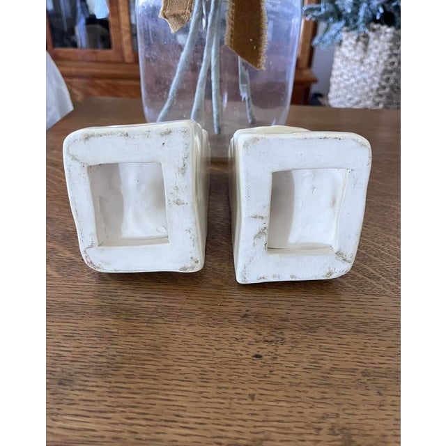 Pair of 1929 Cowan Art Pottery Bonnet Girl Bookends #521 For Sale - Image 9 of 9