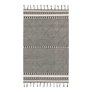 Sample - Loloi II Sawyer Rug, Black - 18" x 18" For Sale