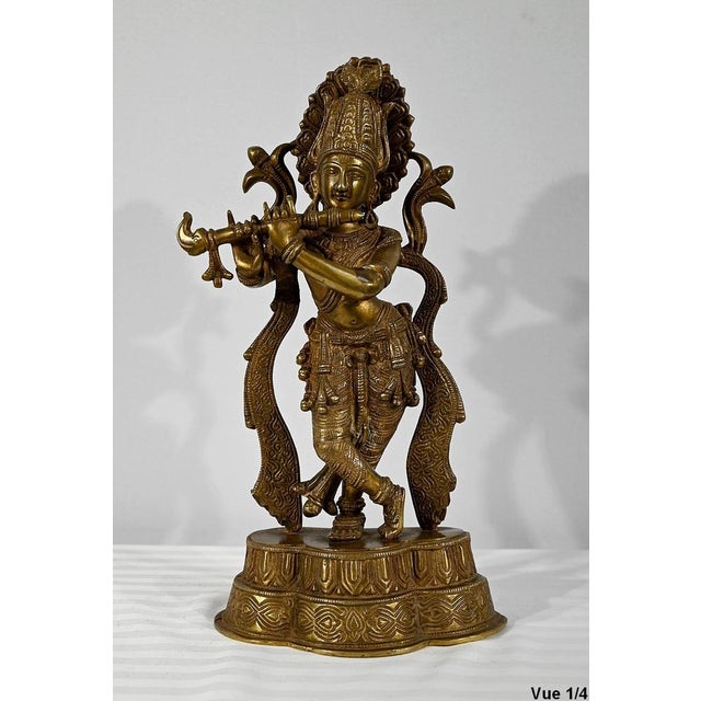 Indian Artist, Krishna, Late 19th Century, Bronze For Sale - Image 4 of 18