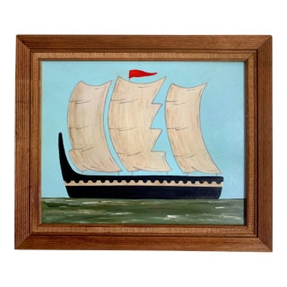 Contemporary Impressionist Style Seascape Painting on Canvas, Framed For Sale