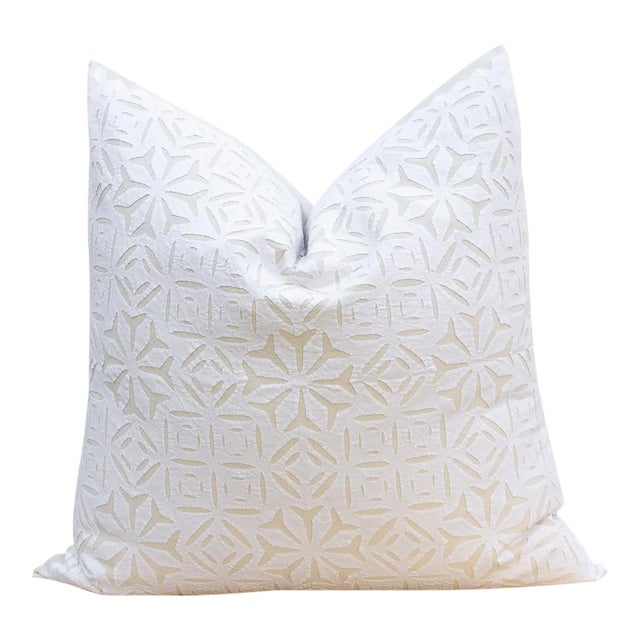 Star Jasmine Euro Applique Pillow Cover For Sale