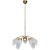 Italian Brass & Glass Chandelier, 1960s For Sale - Image 9 of 9