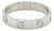 Mid 20th Century Cartier Mini Love 18k White Gold 3.6mm Band Ring, Size 6 For Sale