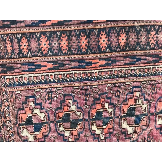 Rustic Antique Boukhara Afghan Rug For Sale - Image 3 of 11