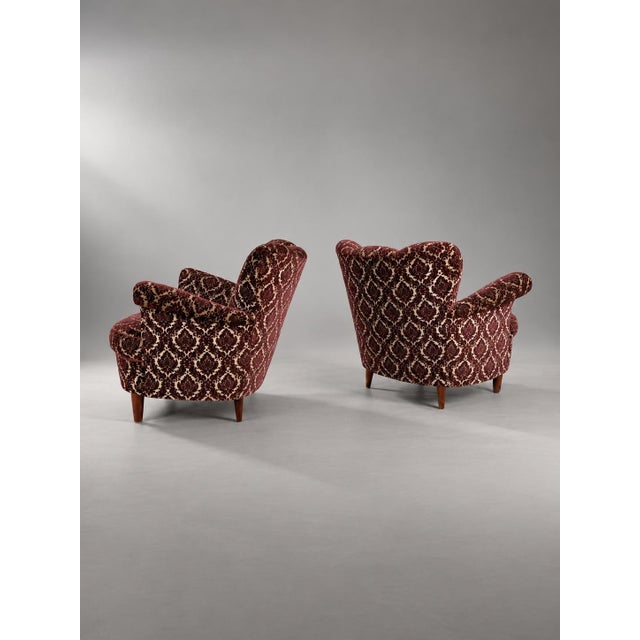 Swedish Modern Lounge Chairs, 1940s, Set of 2 For Sale - Image 3 of 7