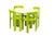 Wood Dietiker Rey Junior Dining Set, by Bruno Rey, in Green - 5 Pieces For Sale - Image 7 of 7