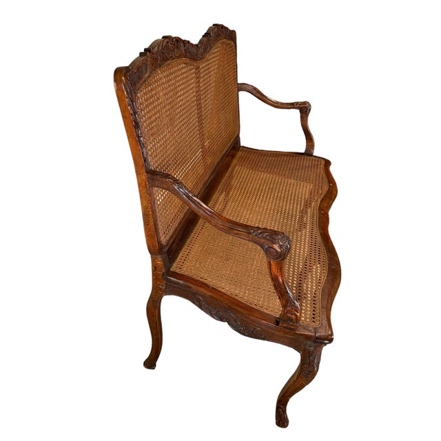 1980s Caned Settee For Sale - Image 5 of 6