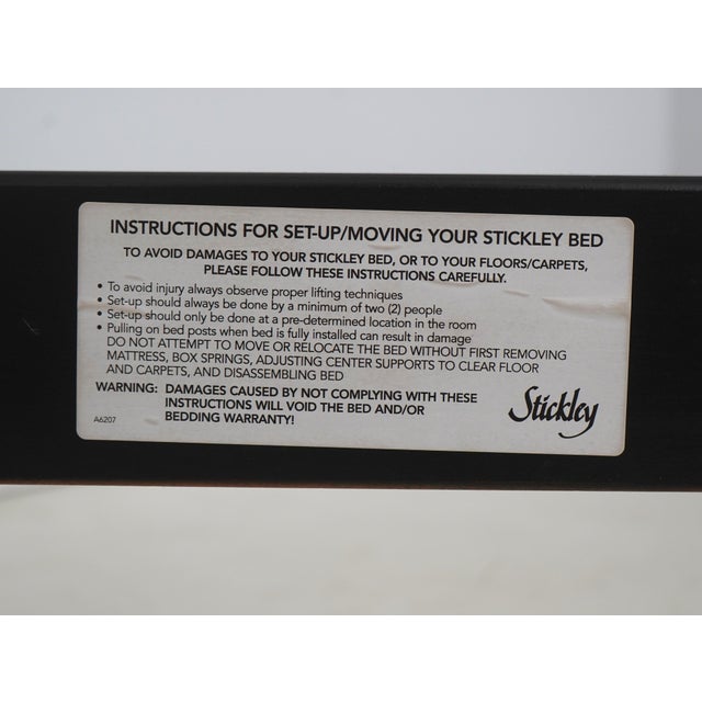 Stickley Black Pencil Point Queen Size Bed For Sale - Image 17 of 17