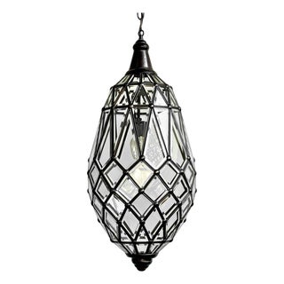 Bevel Glass Pine Cone Pendant Light For Sale