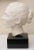 Mid-Century Modern Vintage Plaster of Paris Female Head Bust Sculpture on Black Wood Base, Restored, Italy, 1960's For Sale - Image 3 of 10