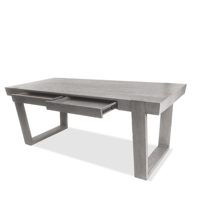 Mid-Century Modern Antoccino Oak Desk From Restoration Hardware For Sale - Image 3 of 8