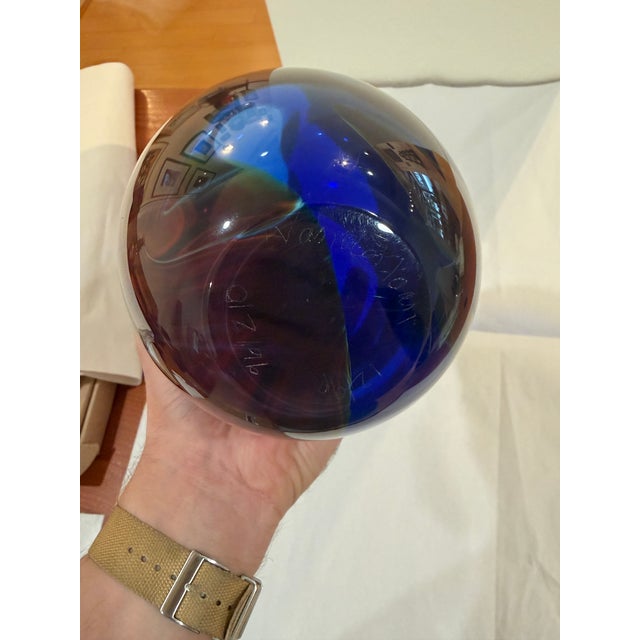 Peter VanderLaan Cobalt Blue Sculptural Studio Art Glass Vase For Sale In San Francisco - Image 6 of 9