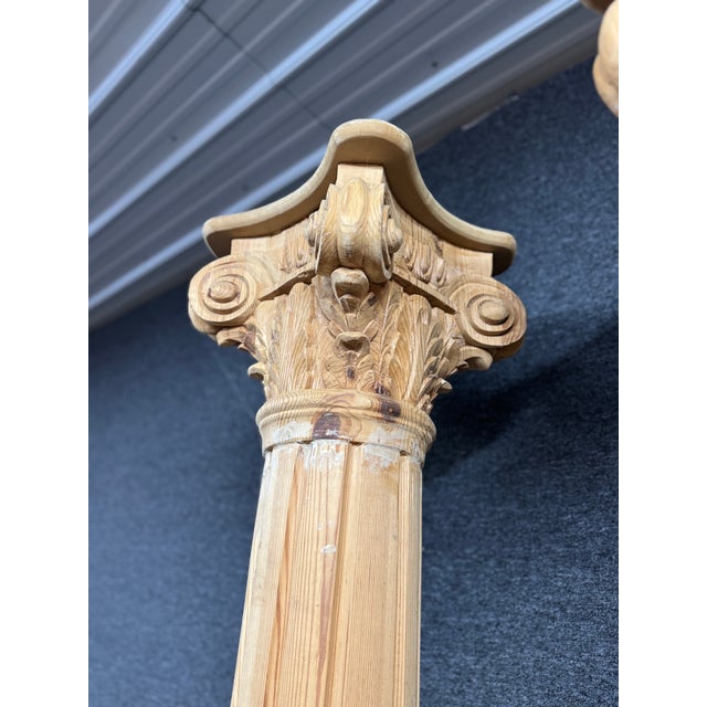 Set of Four Monumental Corinthian Style Pine Architectural Columns For Sale - Image 10 of 10