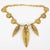 Guy Laroche Gilt Metal Tribal Necklace For Sale - Image 9 of 9
