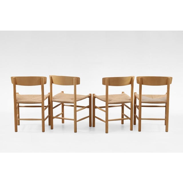 J39 Dining Chairs by Børge Mogensen for FDB Møbler, Denmark, 1950s, Set of 4 For Sale - Image 3 of 8