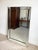 Beautiful, large vintage art deco beveled shadowbox mirror with nickel corner details. Very large and heavy, super...
