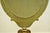 Antique French Louis XVI XV Carved Giltwood Green & Gold Oval Fireplace Screen For Sale - Image 9 of 10