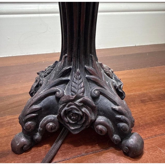 Early 21st Century Vintage /Antique Cheyenne Company Art Nouveau Style Reproduction Lamp 19.5" Tall For Sale - Image 5 of 13