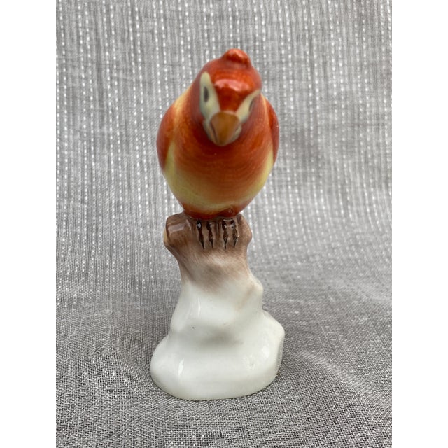 Burnt Orange Vintage Herend Porcelain Parrot Figurine For Sale - Image 8 of 11