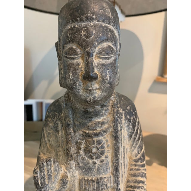 1950s Vintage Statue of Chinese Elder For Sale - Image 5 of 9