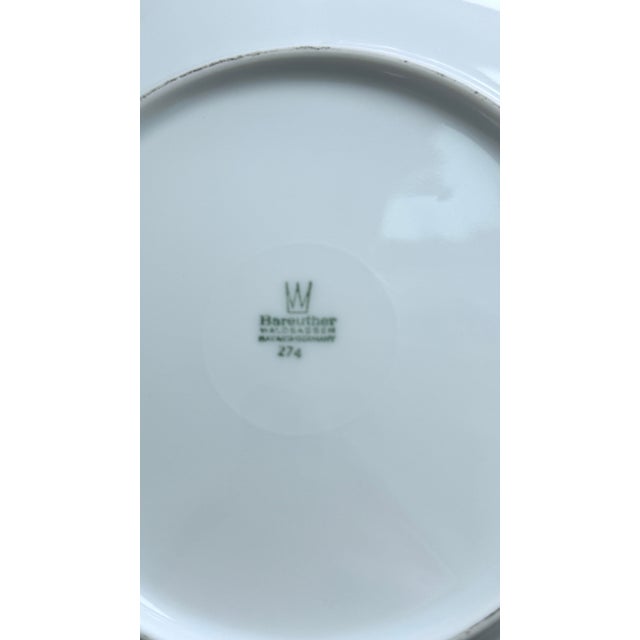 Pink Vintage 1970s Bareuther Waldsassen Bavarian Rococo Porcelain Dessert Plates, Set of 6 For Sale - Image 8 of 8