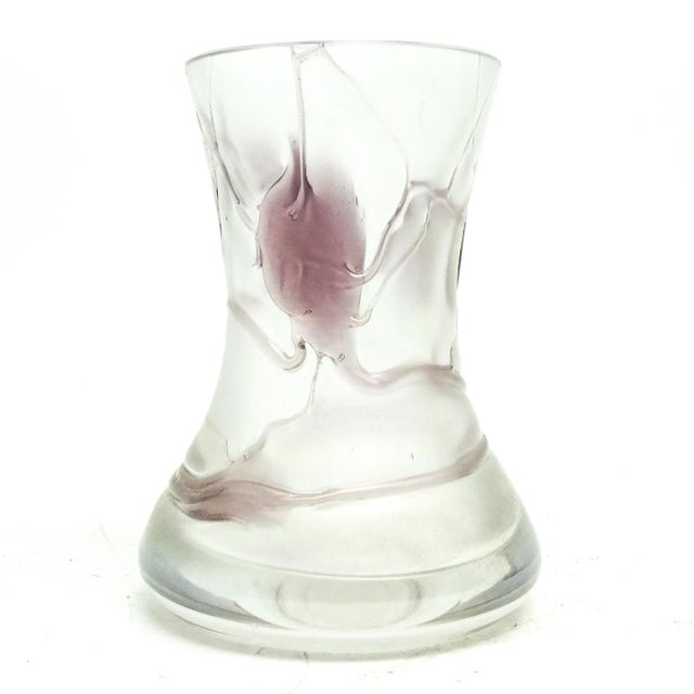 Glass Art Nouveau Vase from Poschinger, Germany, 1950s For Sale - Image 7 of 8