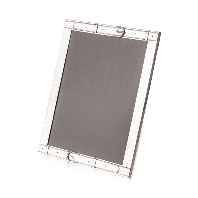 Large Vintage French Silver Photograph Frame from Hermès, Paris For Sale - Image 12 of 12