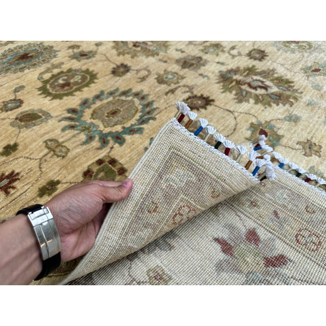 Hand-Knotted Oushak Style Wool Area Rug - 8'1" X 10'0" For Sale - Image 14 of 15