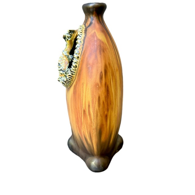 Art Nouveau Ceramic Stoneware Vase attributed to Gilbert Méténier, 1920s For Sale - Image 6 of 11