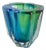 Vintage Organic-Shaped Glass Vase in Blue and Green Tones by Göran Wärff for Kosta Boda, 1970s For Sale